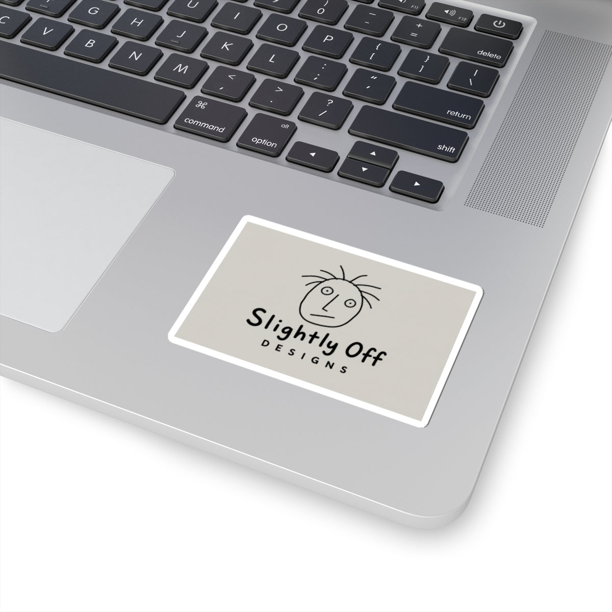 Slightly Off Designs Sticker — Quirky Hand-Drawn Logo Kiss-Cut Sticker