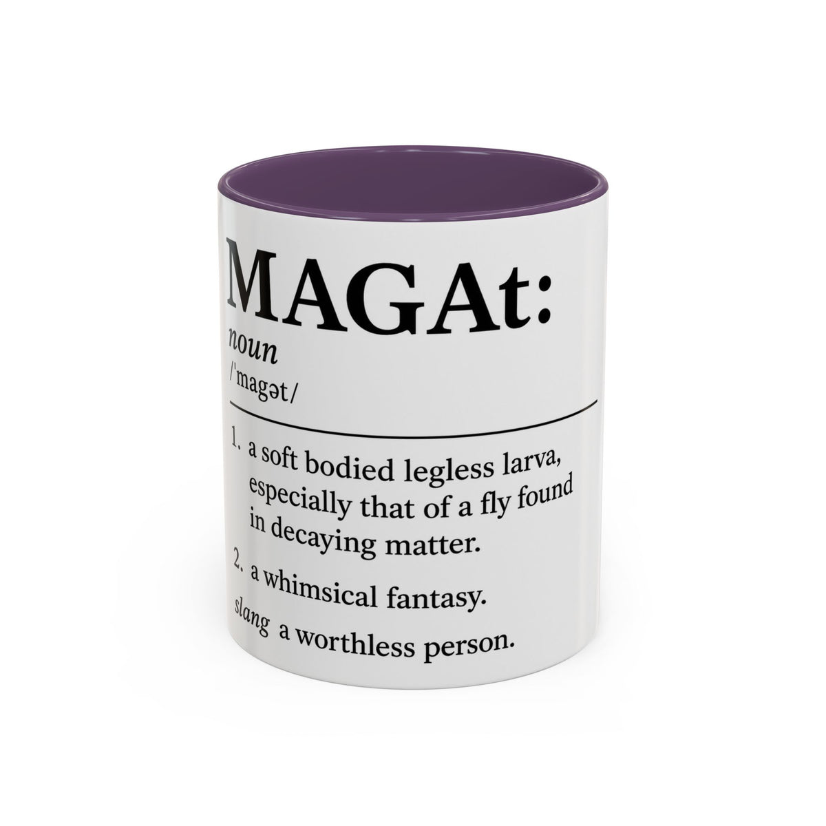 MAGA-t Definition Accent Coffee Mug — Funny Political Definition Ceramic Mug (11/15oz)