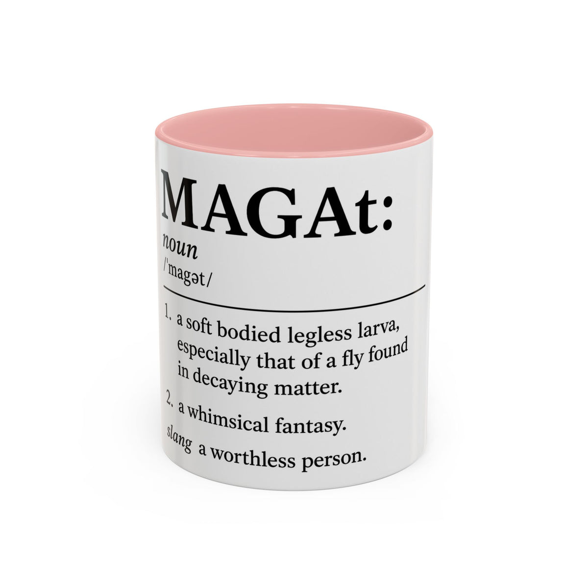 MAGA-t Definition Accent Coffee Mug — Funny Political Definition Ceramic Mug (11/15oz)