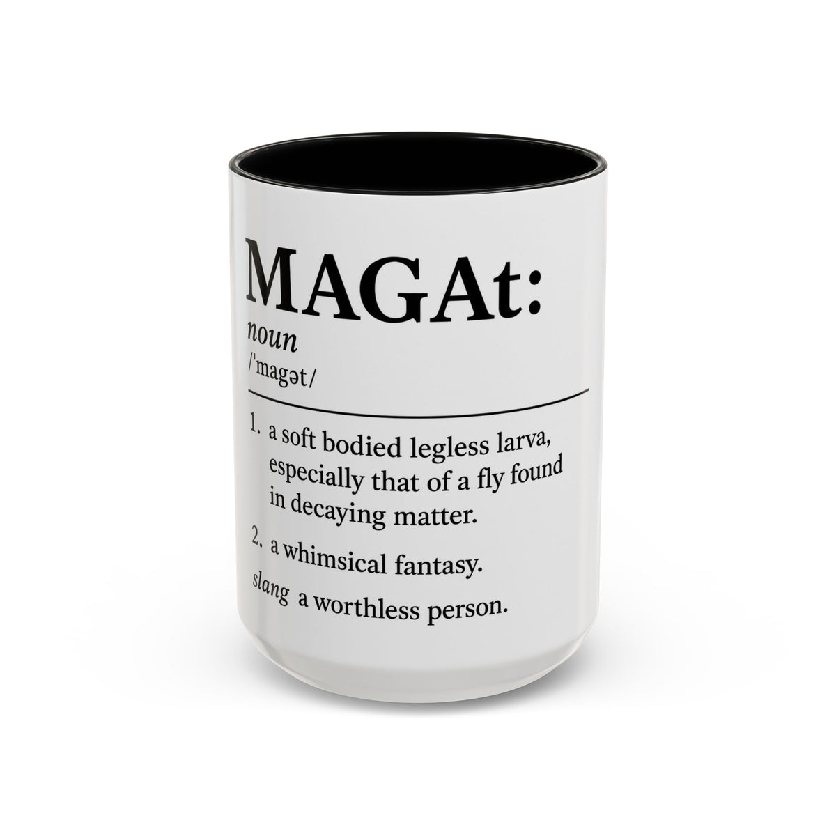 MAGA-t Definition Accent Coffee Mug — Funny Political Definition Ceramic Mug (11/15oz)