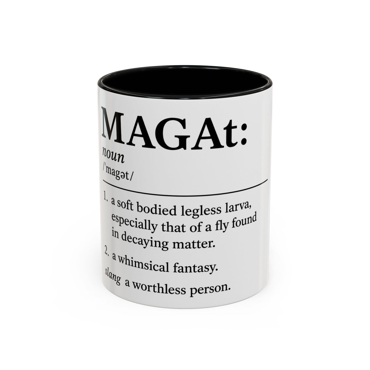 MAGA-t Definition Accent Coffee Mug — Funny Political Definition Ceramic Mug (11/15oz)