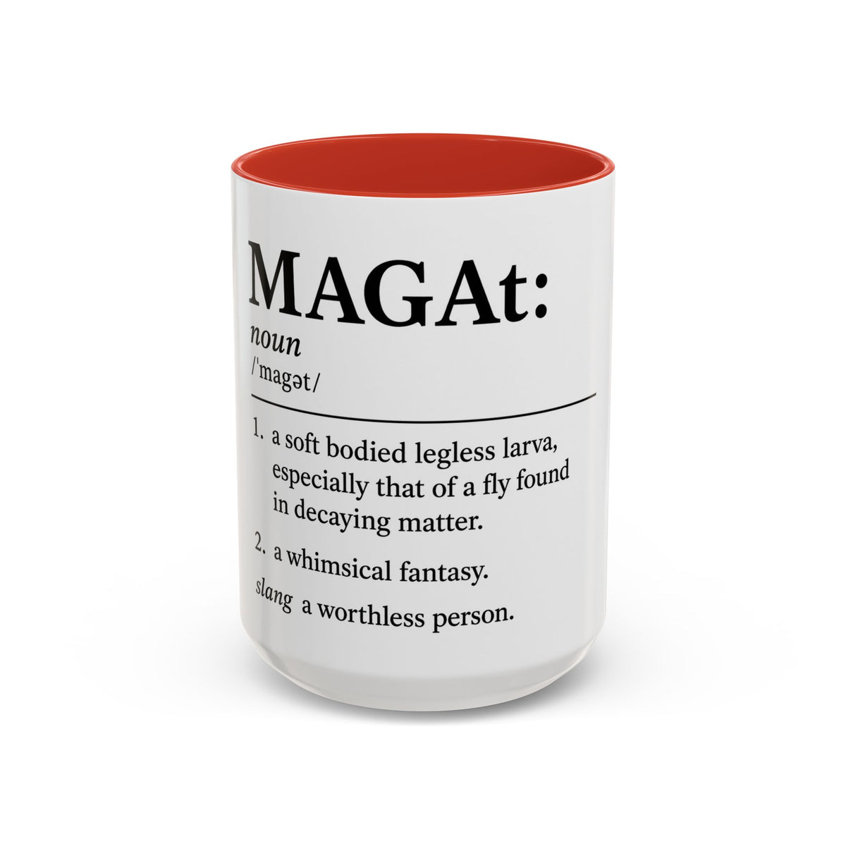 MAGA-t Definition Accent Coffee Mug — Funny Political Definition Ceramic Mug (11/15oz)