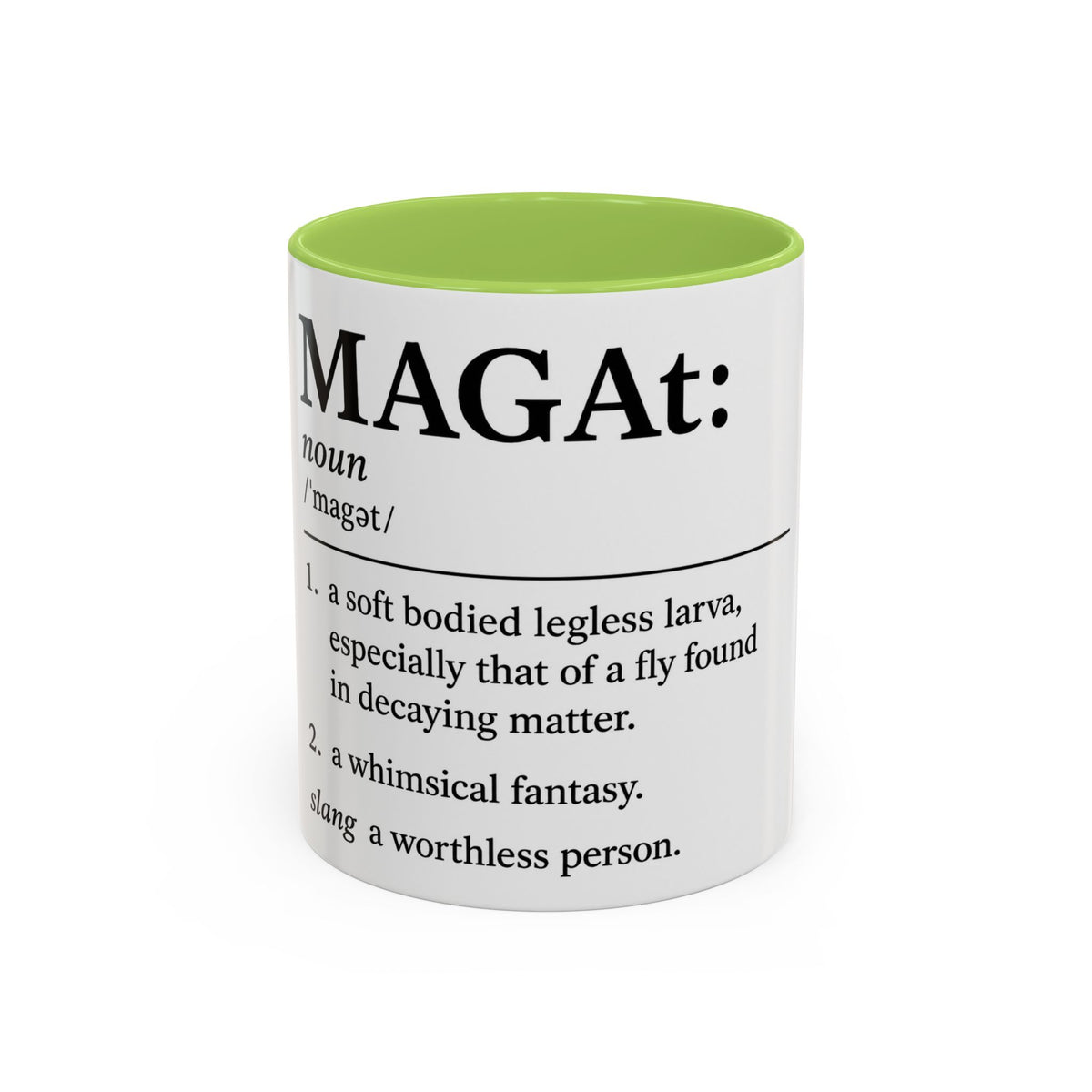 MAGA-t Definition Accent Coffee Mug — Funny Political Definition Ceramic Mug (11/15oz)