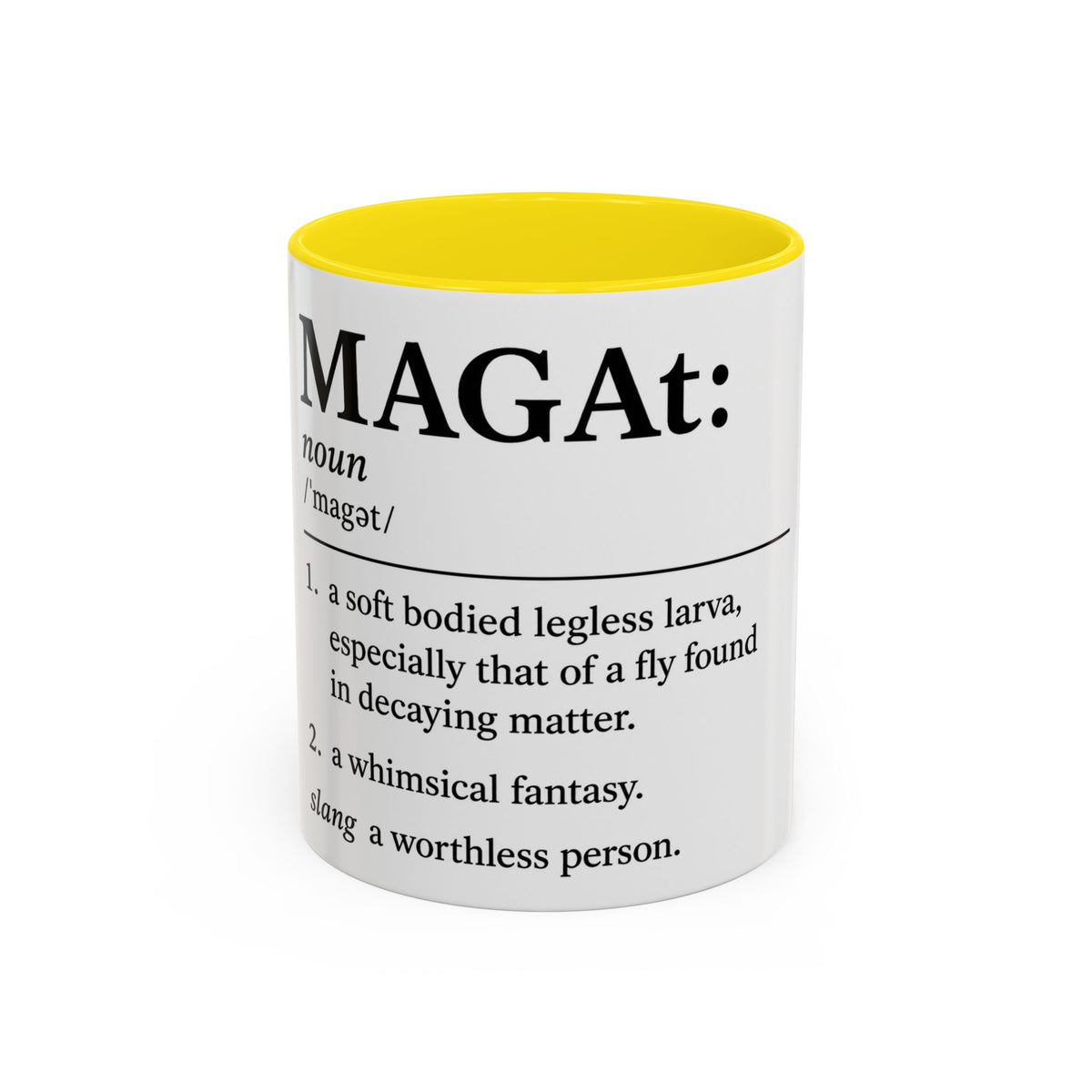 MAGA-t Definition Accent Coffee Mug — Funny Political Definition Ceramic Mug (11/15oz)