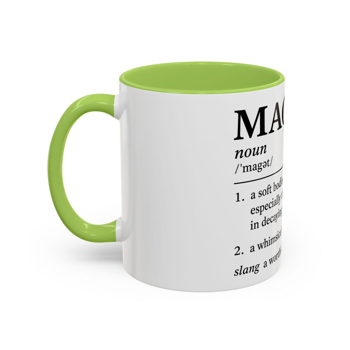 MAGA-t Definition Accent Coffee Mug — Funny Political Definition Ceramic Mug (11/15oz)