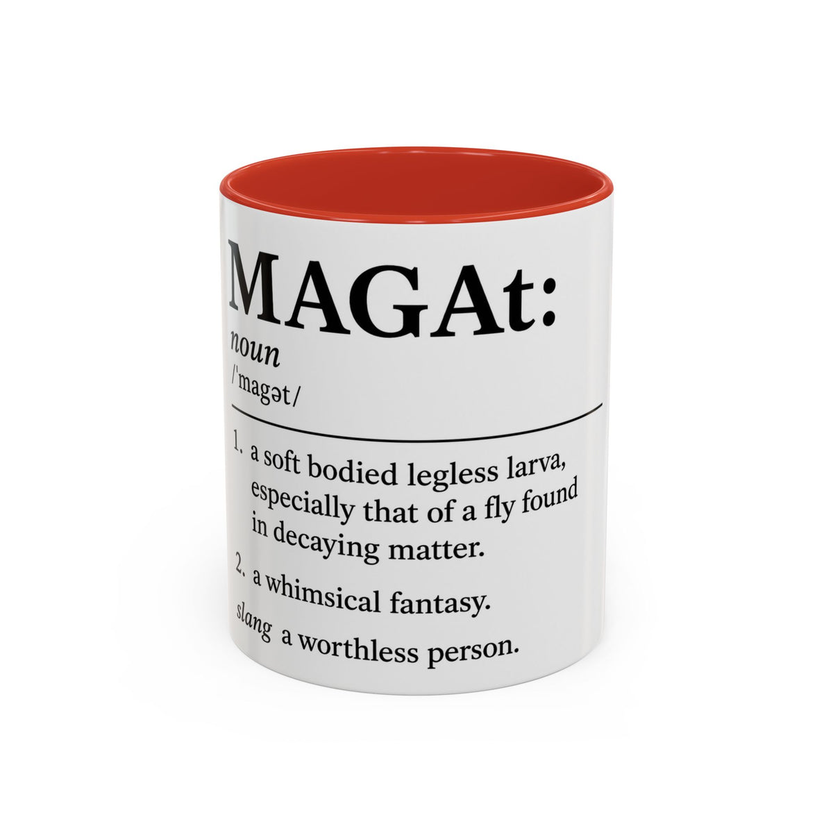 MAGA-t Definition Accent Coffee Mug — Funny Political Definition Ceramic Mug (11/15oz)